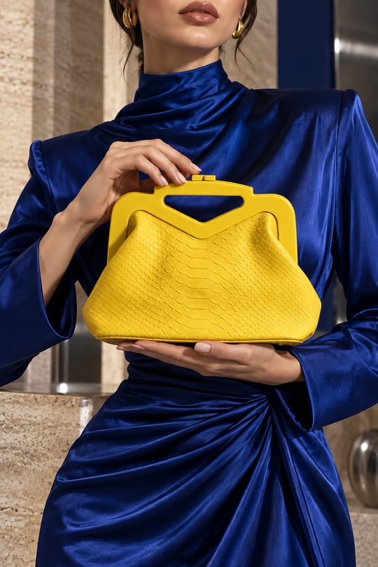 Thin Kadın Desenli Makyaj Çantası- Sarı
