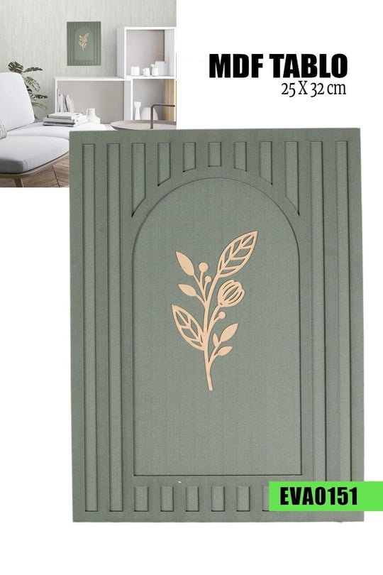 Kampanyalı 3 katlı Lazer Kesim tablo 25x32cm Eva0151-32903