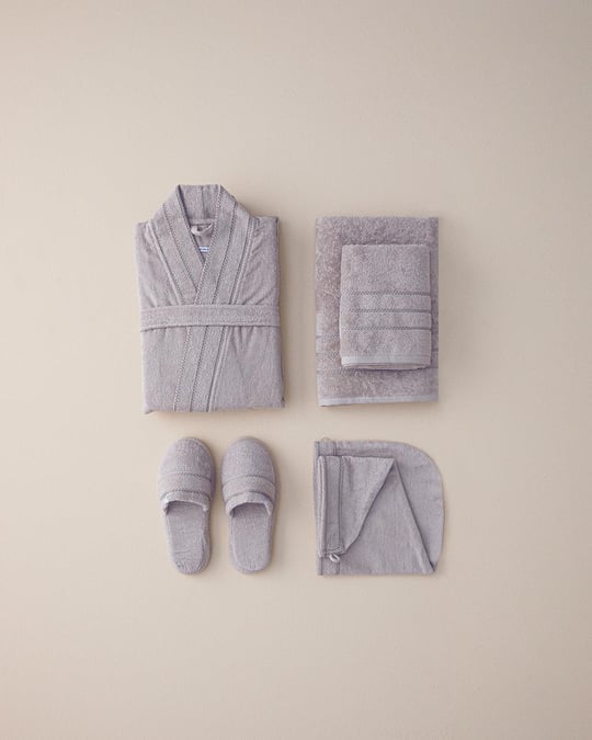 Soft Халат Памучен, Тъмно Бежово, L-Xl