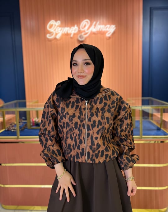 Leo Bomber Ceket Leopar