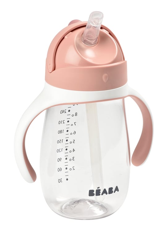 300 ml Şeffaf Pipetli Suluk Old Pink