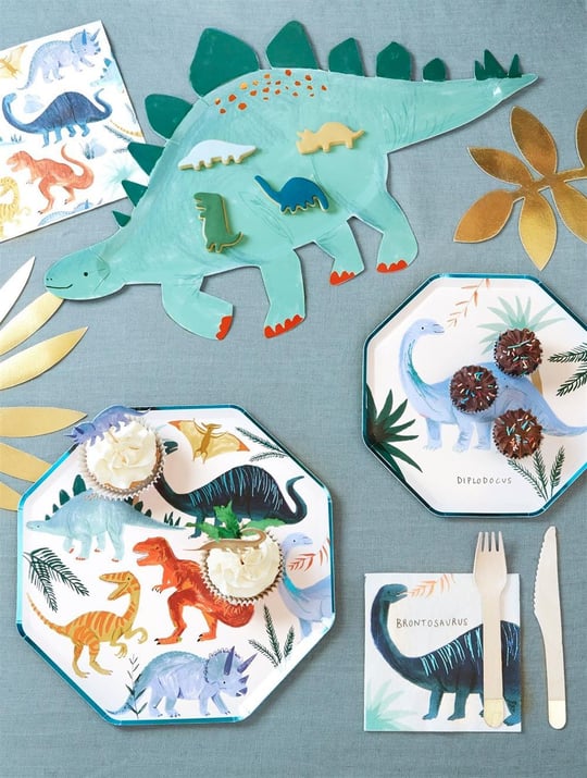Meri Meri - Dinosaur Napkins - Dinozor Peçete - L - 16Lı