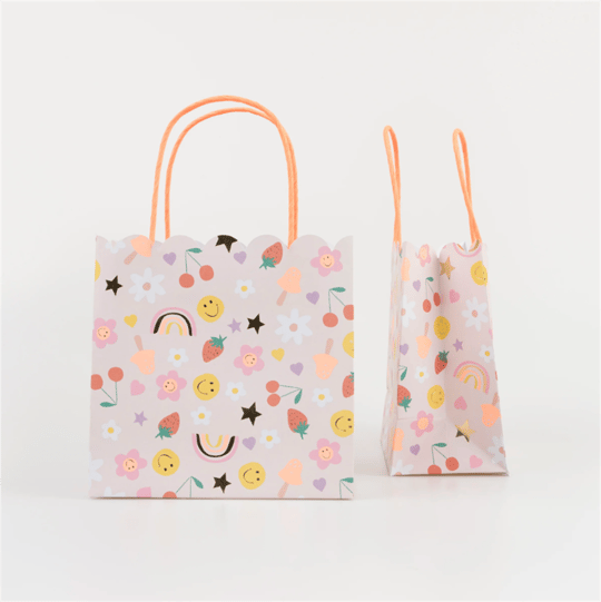 Meri Meri - Happy Face Icons Party Bags - Mutlu Yüz Semboller Parti Çantaları (X8)
