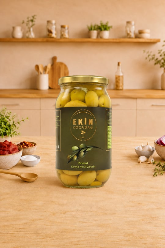 Domat Yeşil Kırma Zeytin 650gr