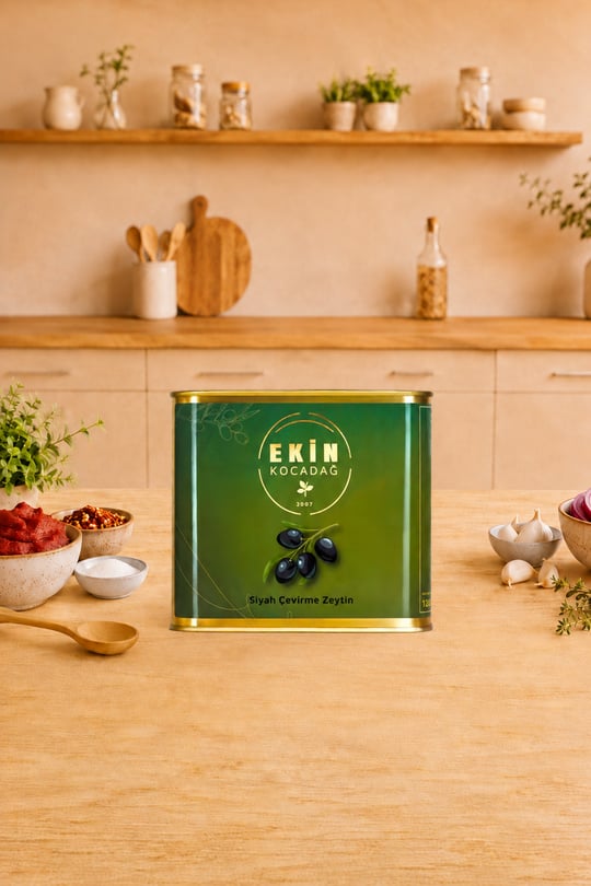Edremit Siyah Çevirme Zeytin 1.2 Kg