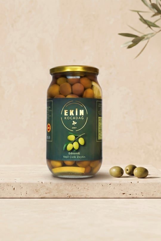 Ekin Kocadağ Edremit Yeşil Çizik Zeytin 650gr