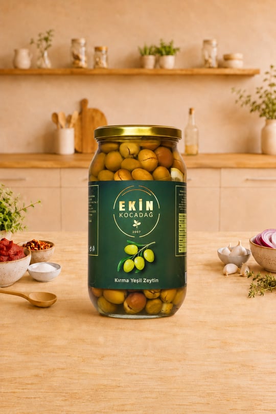 Edremit Yeşil Kırma Zeytin 650gr