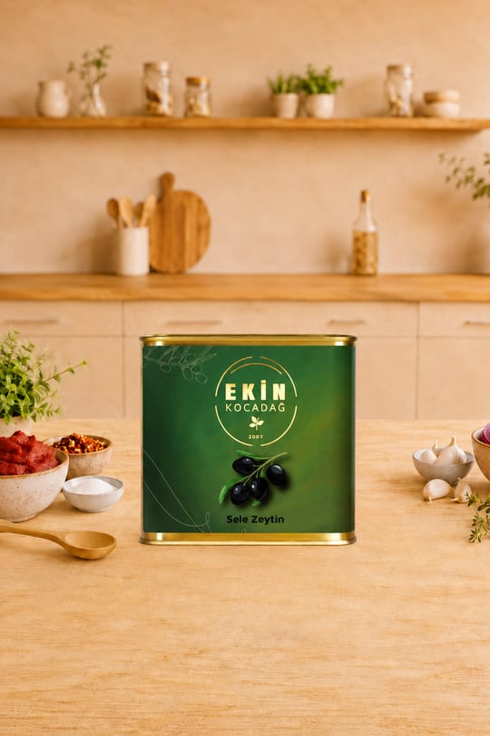Gemlik Siyah Sele Zeytin 1.2 Kg - M Boy