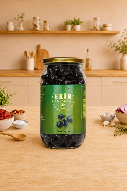 Gemlik Siyah Sele Zeytin 650gr - S Boy