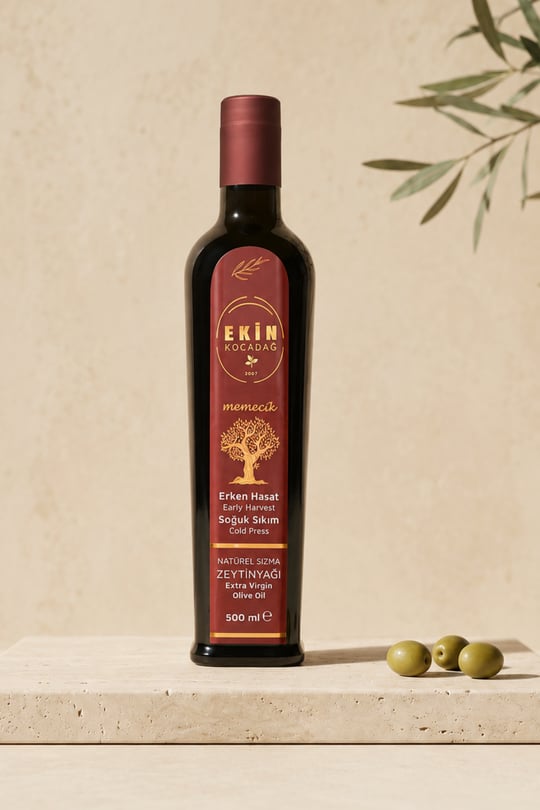 Memecik Erken Hasat Soğuk Sıkım Naturel Sızma Zeytinyağı 500ml