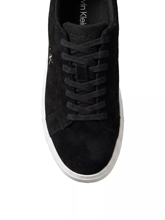 Calvin Klein Erkek Düşük Bilekli Rahat Taban Ck Logolu Süet Siyah Sneaker YM0YM01434-01H