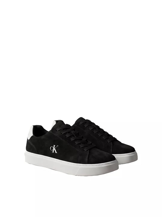 Calvin Klein Erkek Düşük Bilekli Rahat Taban Ck Logolu Süet Siyah Sneaker YM0YM01434-01H