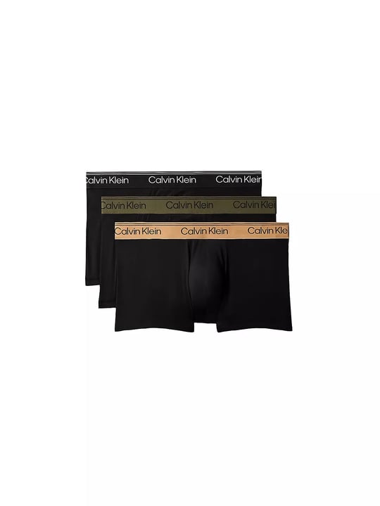 Calvin Klein Calvin Klein Erkek Logolu Elastik Bel Bantlı 3'lü Siyah1 Boxer LV00NB4409-HUE
