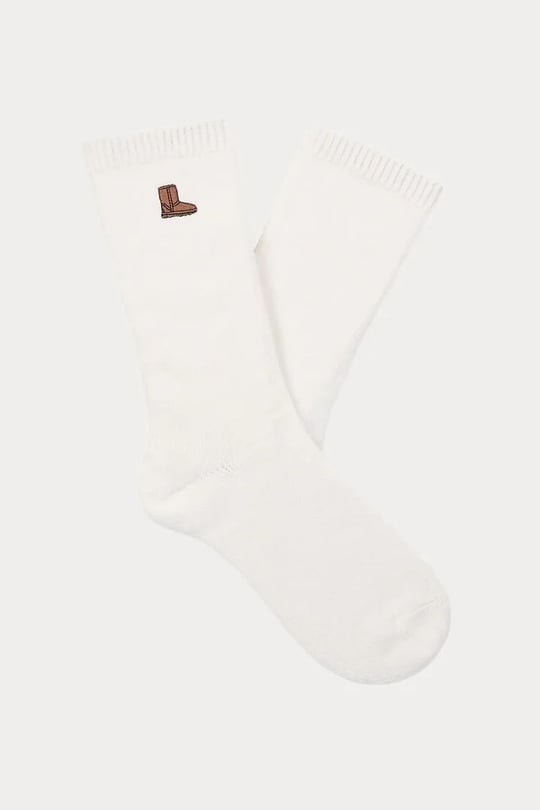 UGG Kadın Birbirinden Farklı Desenli Üçlü Paket Bej Çorap 1181414-CCBT