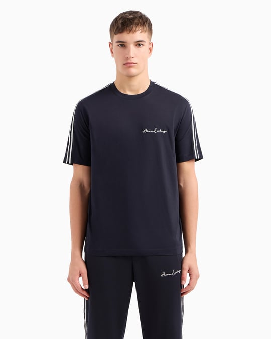 ARMANI EXCHANGE Armani Exchange Erkek Marka Logo Detaylı Baskılı Regular Fit Kısa Kollu Lacivert T-Shirt 8NZTSG ZJ9AZ-1510