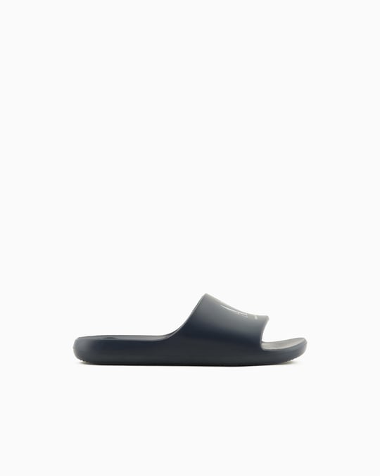 ARMANI EXCHANGE Armani Exchange Erkek Rahat Düz Taban AX Logolu Lacivert Terlik XUP012 XV675-K487