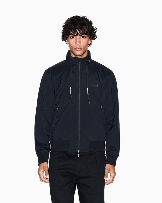 Armani Exchange Armani Exchange Erkek Uzun Kollu Sıfır Yakalı Siyah Ceket XM001583 AF19196-UC001