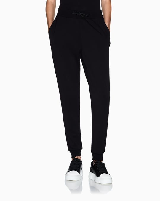 Armani Exchange Armani Exchange Kadın Yüksek Belli Pamuk Karışımlı Günlük Kullanım Siyah Eşofman Altı XW000828 AF13397-UC001