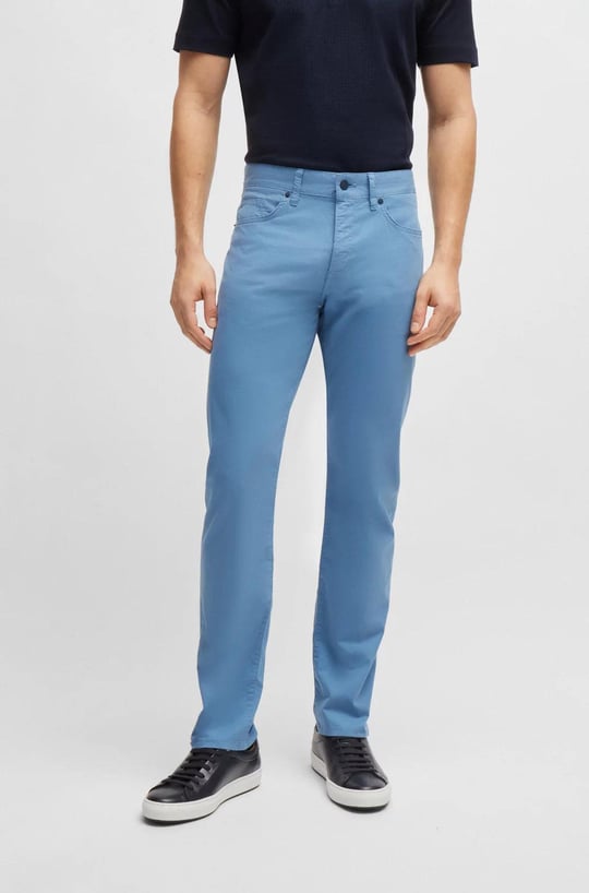 BOSS BOSS Erkek Denim Normal Belli Düz Model Günlük Kullanım Mavi1 Jeans 50505445-450