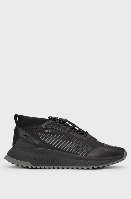 BOSS BOSS Erkek Deri Logolu Kalın Tabanlı Günlük Kullanım Siyah Sneaker 50529525-005
