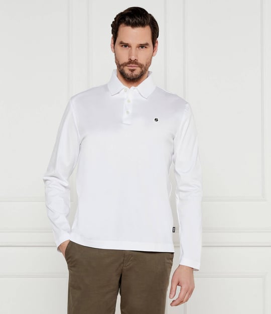 BOSS  BOSS Erkek Dokuma Polo Yaka Kısa Kol Günlük Beyaz Polo Yaka T-Shirt 50523917-100