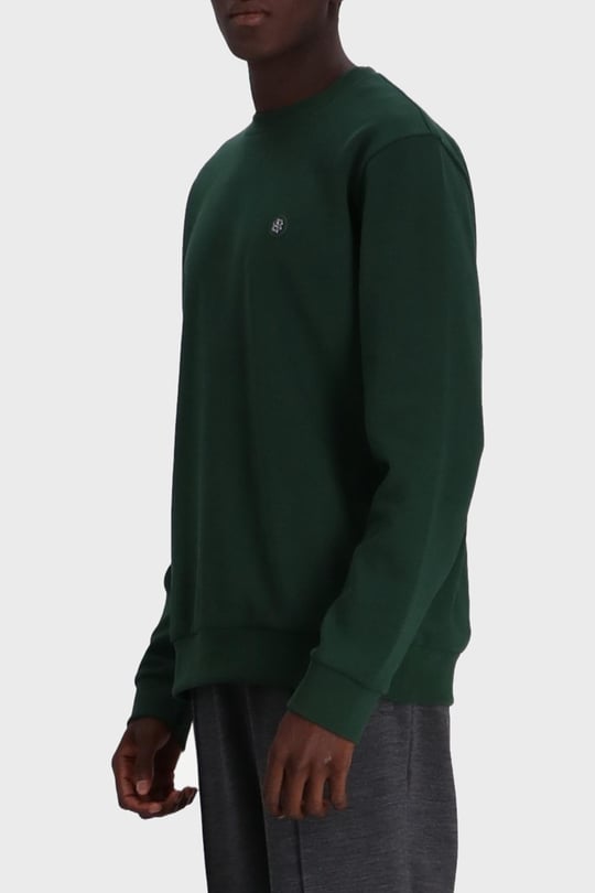 BOSS BOSS Erkek Düz Model Bisiklet Yaka Uzun Kol Yeşil Sweatshirt 50520302-385