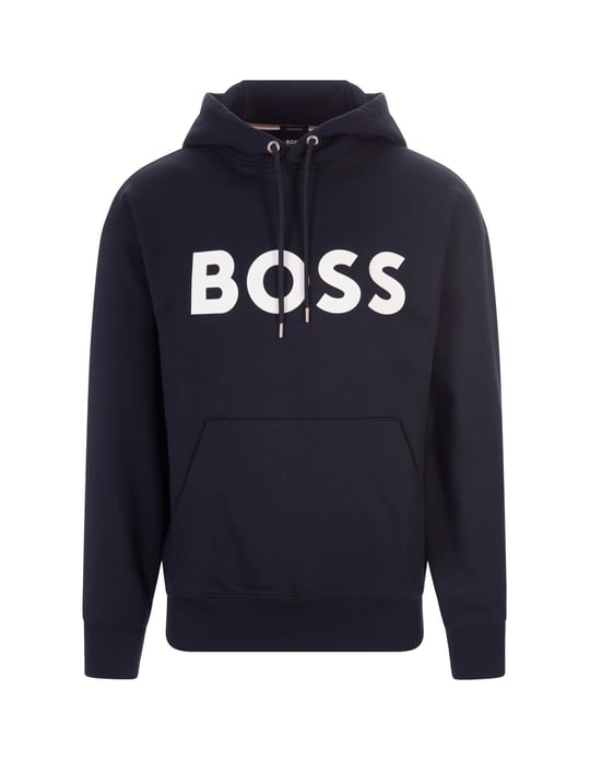 BOSS BOSS Erkek Marka Logo Detaylı Regular Fit Uzun Kollu Lacivert Sweatshirt 50496661-404