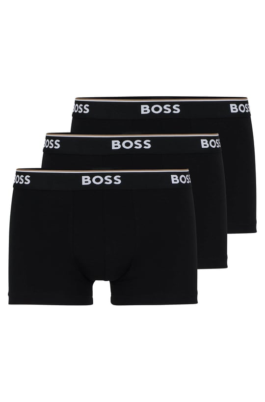 BOSS BOSS Erkek Marka Logolu Beli Lastikli Siyah Boxer 50475274-001
