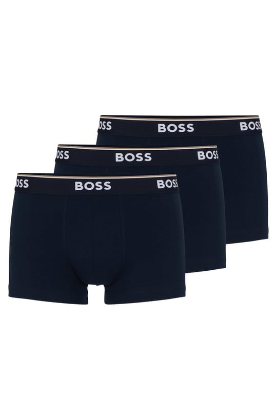 BOSS BOSS Erkek Marka Logolu Beli Lastikli Lacivert Boxer 50475274-480