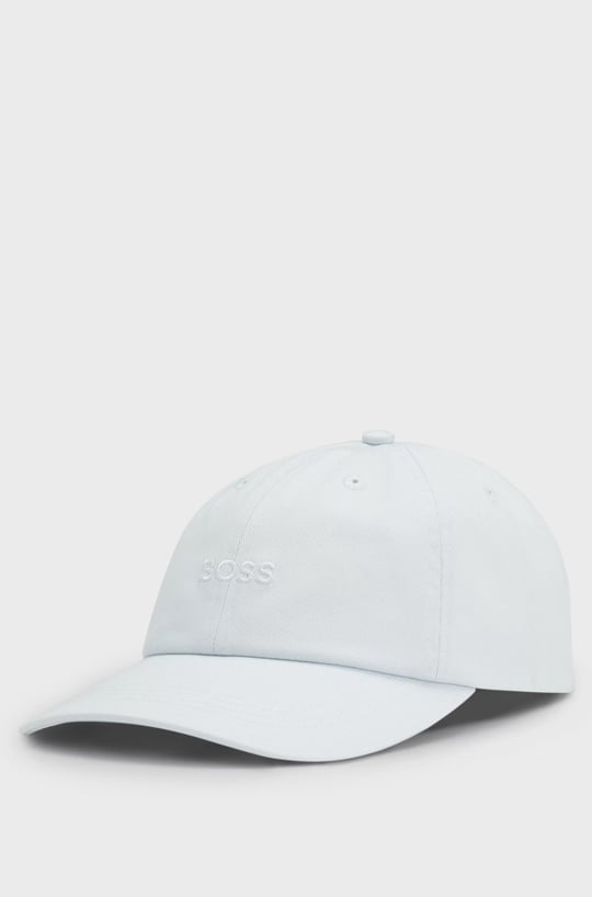 BOSS  BOSS Erkek Nakışlı Logo Desenli Ayarlanabilir Tokalı Pamuklu Açık Mavi Şapka 50574494-499