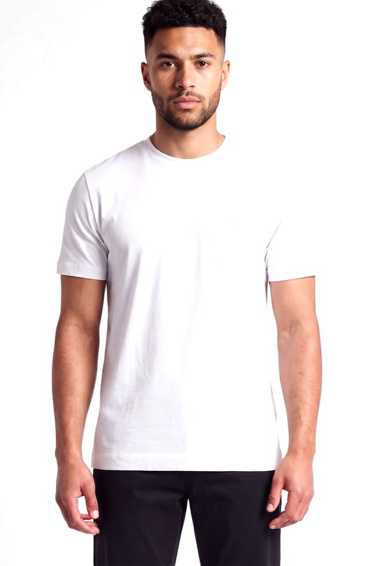 BOSS  BOSS Erkek Normal Kalıp Yuvarlak Yakalı Logo İşlemeli Yuvarlak Yakalı Pamuklu Kısa Kollu Beyaz T-Shirt 50570889-100