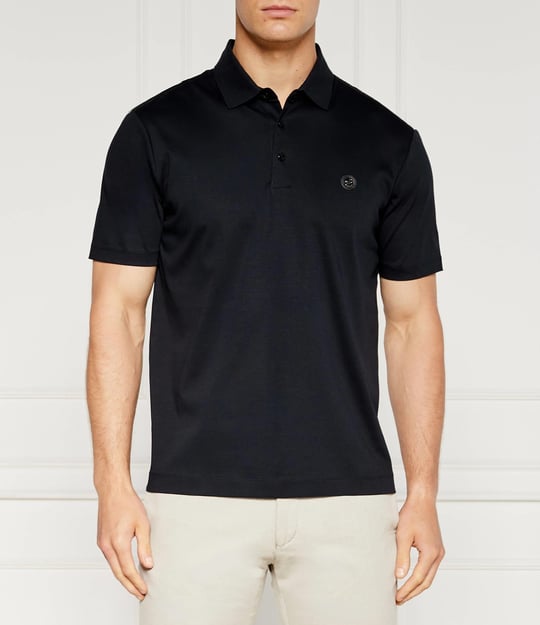BOSS BOSS Erkek Polo Yaka Düğme Kapamalı Kısa Kol Siyah Polo Yaka T-Shirt 50520297-001