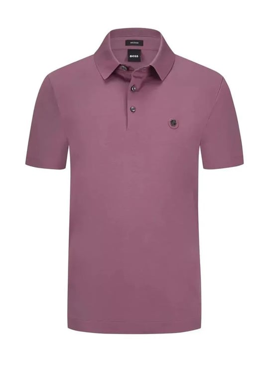BOSS BOSS Erkek Polo Yaka Düğme Kapamalı Kısa Kol Mor Polo Yaka T-Shirt 50520297-524