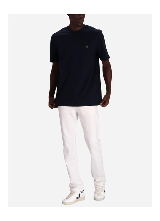 BOSS BOSS Erkek Regular Fit Bisiklet Yaka Marka Logolu Lacivert T-Shirt 50520298-404