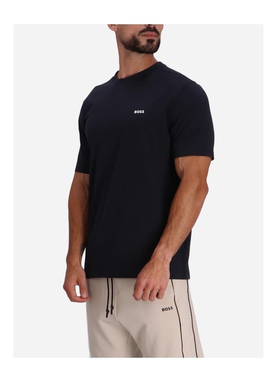 BOSS BOSS Erkek regular fit Kısa Kollu Düz Bisiklet Yaka Lacivert1 T-Shirt 50506373-402