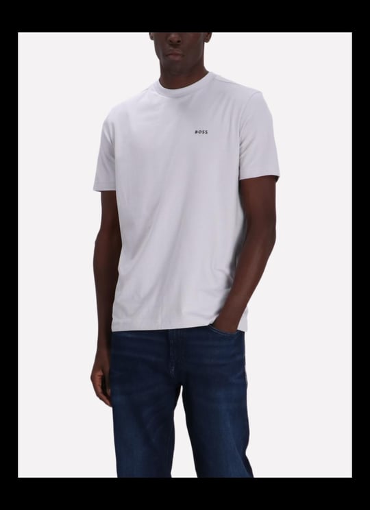 BOSS BOSS Erkek regular fit Kısa Kollu Düz Bisiklet Yaka Beyaz T-Shirt 50506373-054