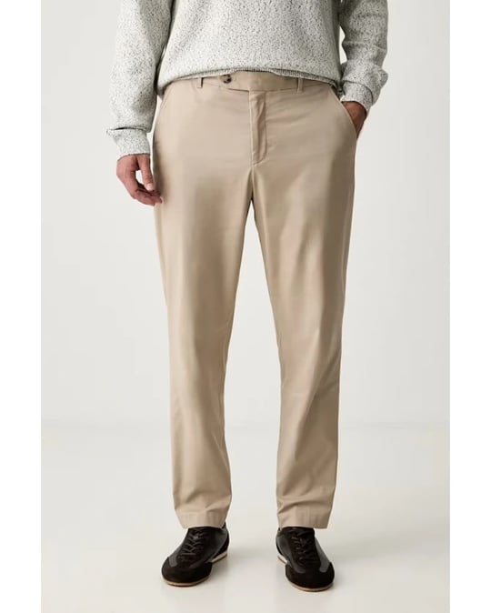 BOSS  BOSS Erkek Regular Fit Normal Bel Daralan Paça Bej Pantolon 50566948-255