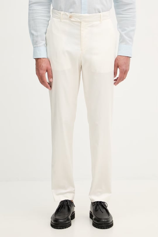 BOSS  BOSS Erkek Regular Fit Normal Bel Daralan Paça Ekru Pantolon 50566948-118