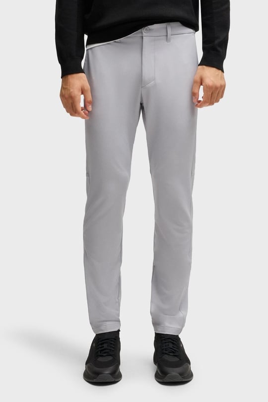 BOSS BOSS Erkek Slim Fit Çabuk Kuruyan Su Tutmayan Dar Paça Gri Pantolon 50534303-054
