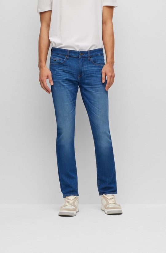 BOSS BOSS Erkek Slim Fit Düz Dar Kesim Mavi1 Jeans 50488478-434