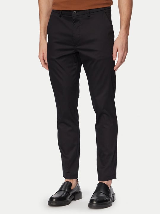 BOSS  BOSS Erkek Slim Fit Normal Bel Daralan Paça Cep Detay Siyah Pantolon 50553841-001