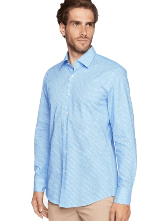 BOSS BOSS Erkek Uzun Kollu Slim Fit Düğmeli Gömlek Mavi Gömlek 50478620-450