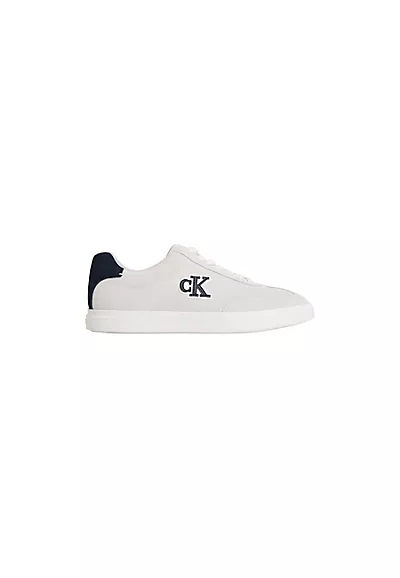 Calvin Klein Calvin Klein Erkek CK Logolu Düşük Bilekli Süet Beyaz Sneaker HM0HM02125-0LA