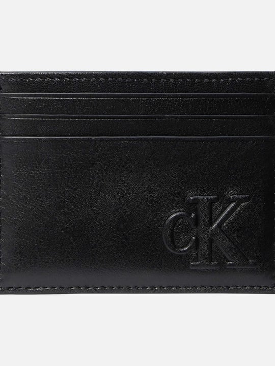 Calvin Klein Calvin Klein Erkek CK Logo Kabartmalı Ekstra Kart Bölmeli Deri Siyah Cüzdan LV04G1070G-UB1