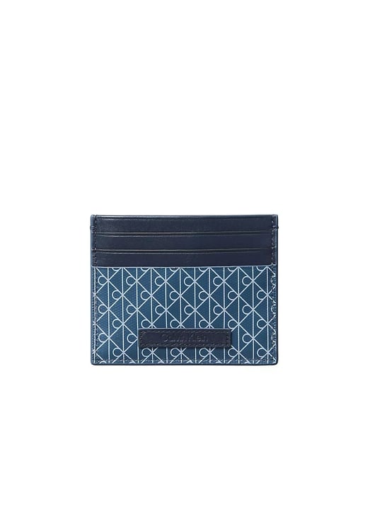 Calvin Klein Calvin Klein Erkek CK Monogram Logo Desenli Mavi Kartlık LV04D1083G-CCI