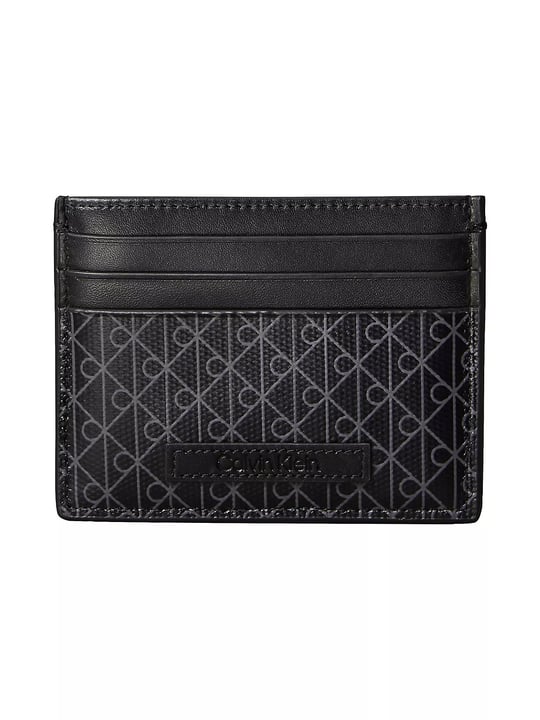 Calvin Klein Calvin Klein Erkek CK Monogram Logo Desenli Siyah Cüzdan LV04D1083G-UB1