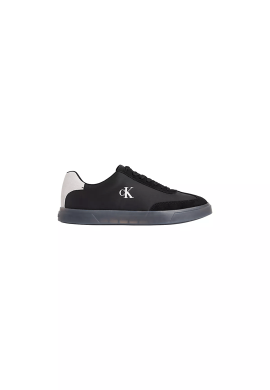 Calvin Klein Calvin Klein Erkek Düşük Bilekli CK Logo Detaylı Topuk Kısmında Süet Detaylı Siyah Sneaker HM0HM02126-0GM
