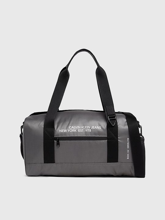 Calvin Klein Calvin Kleın Erkek El Omuz Askılı Ayarlanabilir Marka Logolu Gri Valiz & Bavul K50K511481-PSM