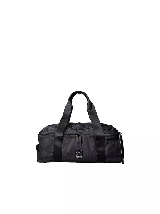 Calvin Klein Calvin Klein Erkek Logo Baskılı Fermuar Bölmeli Geniş İç Hacimli Siyah Seyahat Çantası LV04D3385G-UB1