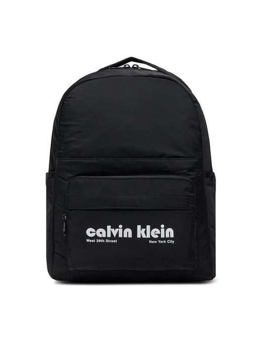 Calvin Klein Calvin Klein Erkek Logo Baskılı Fermuarlı Ön Bölmeli Geniş İç Hacimli Siyah Sırt Çantası LV04G3162G-UB1